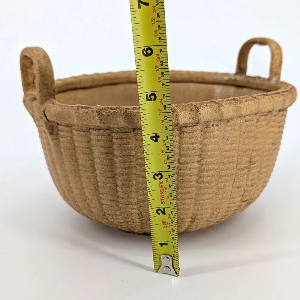 George Davis Bennington Pottery Nantucket Apple Basket Vintage 1985 Stoneware